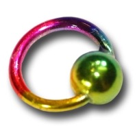 Naildesign Piercing Regenbogen