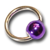 Nailpiercing silber / violett