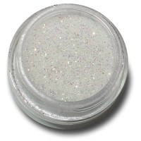 Glitterpuder wei irisierend